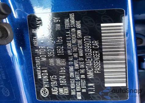 2016 Hyundai Accent Se z USA, uszkodzony, nr VIN KMHCT4AEXGU999070